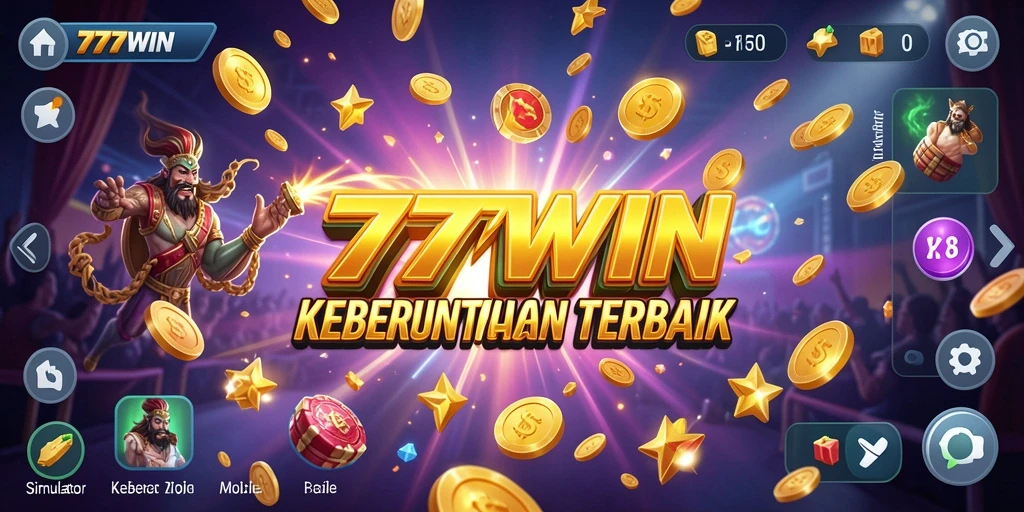 Tampilan gameplay 777WIN yang mendebarkan dan penuh warna.