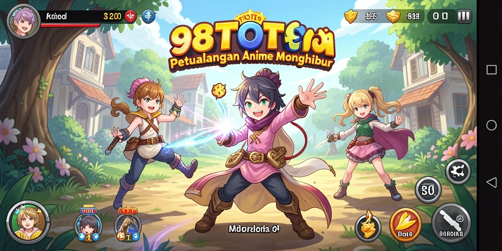 Tampilan gameplay seru dari 98TOTO dalam dunia Anime.
