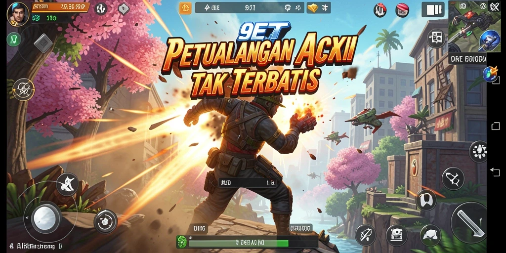 Tampilan gameplay mendebarkan di 9ET dengan aksi bertarung yang seru.