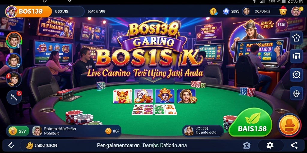 Screenshot gameplay Live Casino yang mendebarkan di BOS138.