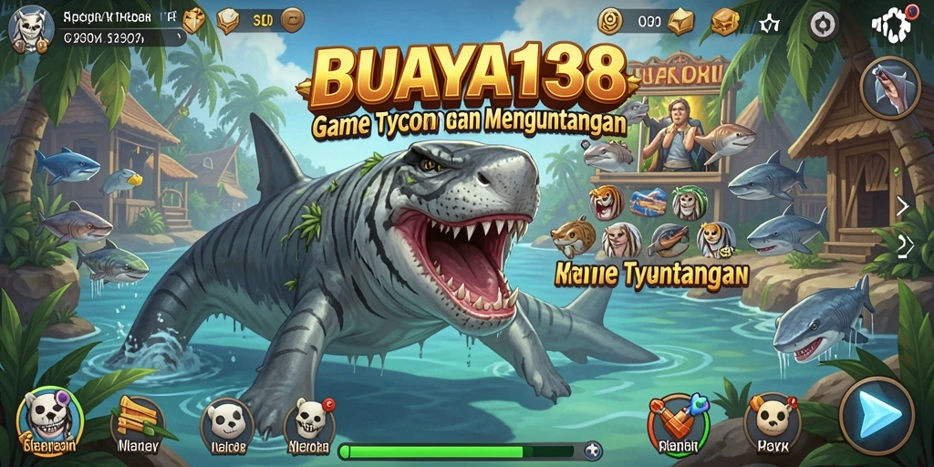 Tangkapan layar gameplay BUAYA138 yang menunjukkan manajemen bisnis.