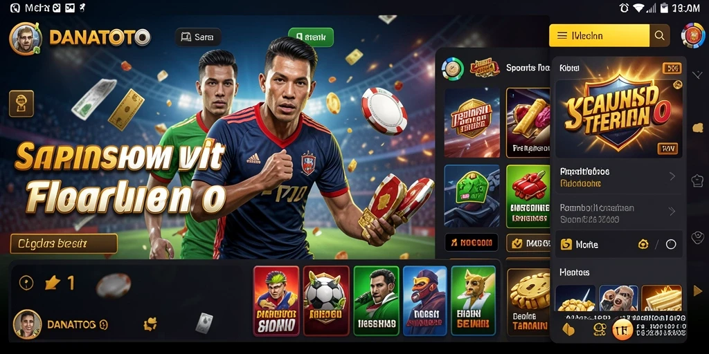 Tampilan gameplay menarik dari aplikasi Sportsbook DANATOTO.