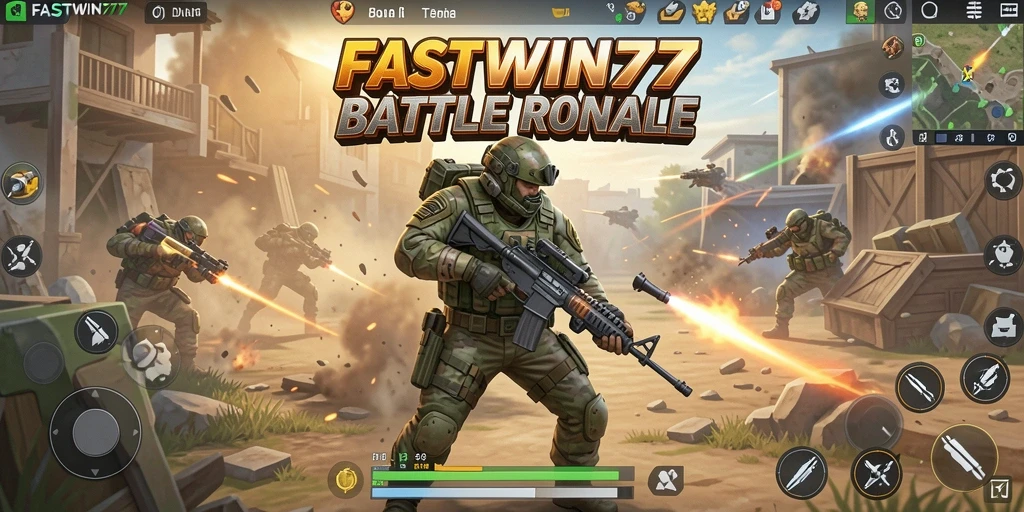 Tampilan menarik dari aksi Battle Royale di FASTWIN77