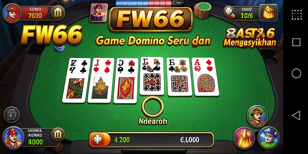 Screenshot utama FW66 menampilkan keseruan gameplay Domino.