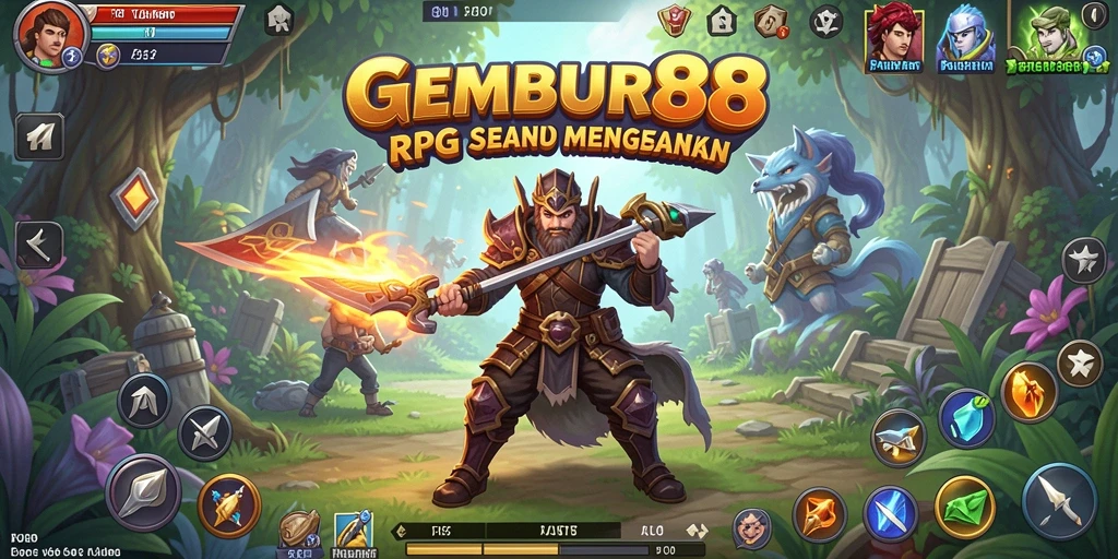 Screenshot menampilkan aksi seru dalam permainan RPG GEMBUR88.