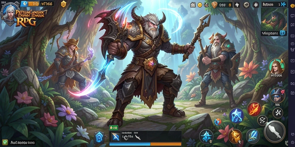 Tampilan gameplay RPG yang menawan dan mendebarkan dalam MT966.