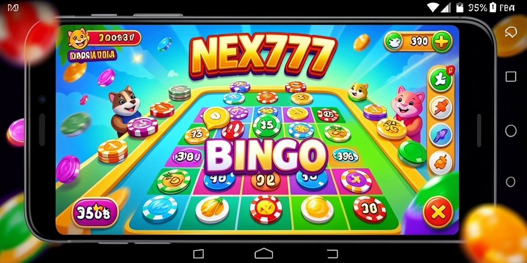 Tampilan seru gameplay Bingo di NEX777 dengan kartu dan angka yang menarik.