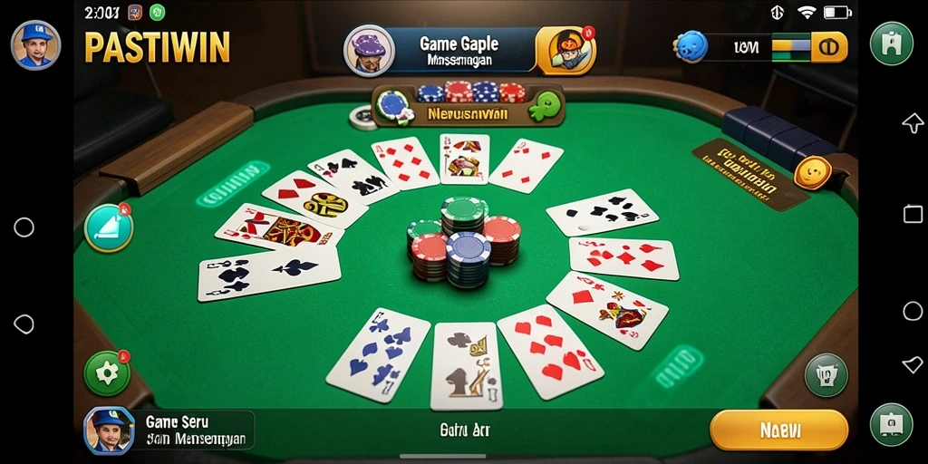 Tampilan gameplay seru Gaple di PASTIWIN yang menarik.