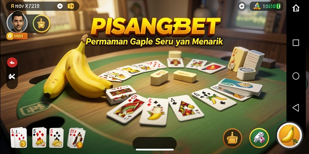 Screenshot PISANGBET menampilkan gameplay seru permainan Gaple.