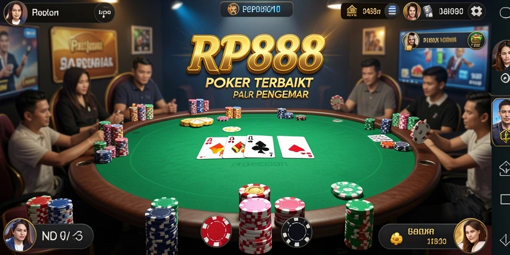 Tampilan screenshot gameplay RP888 yang menunjukkan keseruan permainan Poker.