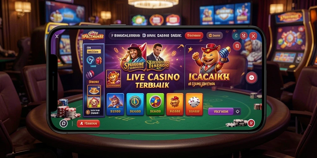 Gameplay Live Casino yang menegangkan dan interaktif di SPACEMAN88.