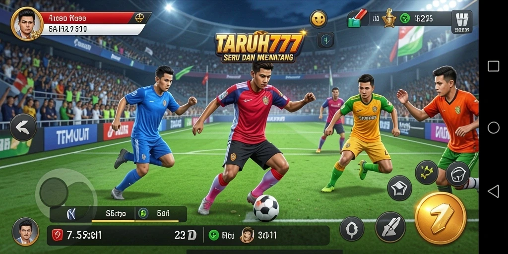 Tampilan gameplay TARUH777 dengan aksi olahraga yang seru.