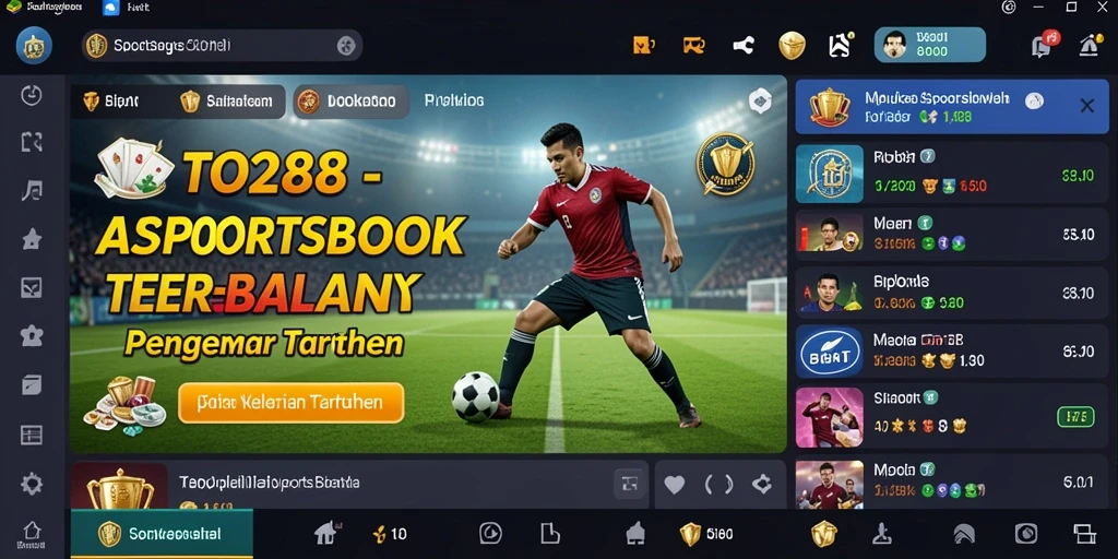 Tampilan gameplay menarik dari aplikasi Sportsbook TO288.