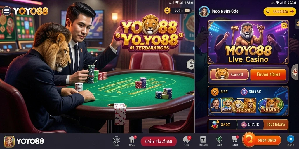 Tampilan gameplay Live Casino yang memukau di YOYO88.